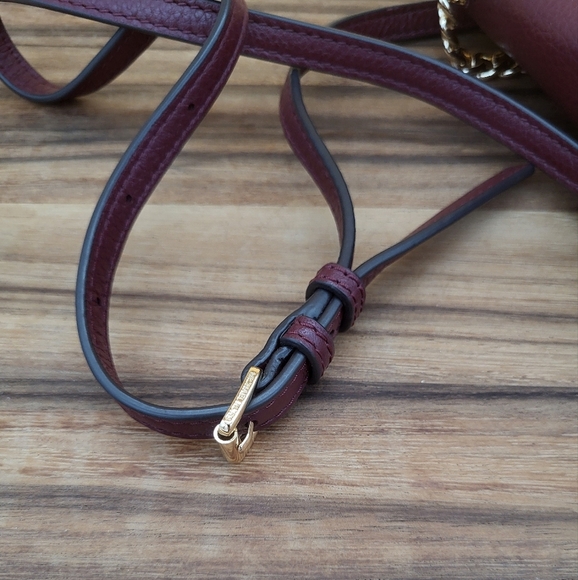 Michael Koes Mott Half Dome Everyday Burgundy Pebble Grain Leather Bag. Like New - Picture 8 of 9